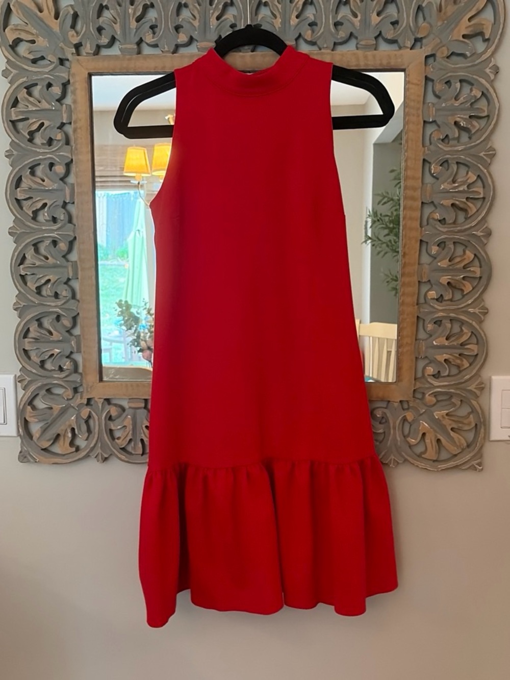 Anthropologie Maeve Bright Red Sleeveless Dress